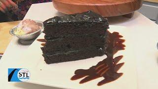 Try the chocolate cake at the Old Spaghetti Factory