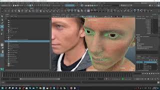 A customized metahuman face made in Maya working in Unreal
