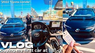 BUYING MY FIRST CAR AT 18 *brand new 2022 Toyota Corolla* + CAR TOUR