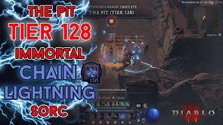 Diablo 4 - The Pit Tier 128 Chain Lightning Sorcerer Clear Season 4