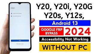 Vivo Y20GY20sY12sY20i Frp Bypass Android 13 Without PC 2024 New Method.