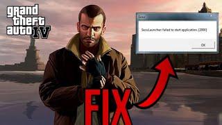 FIX seculauncher failed to start application 2000 как исправить ошибку при запуске GTA 4