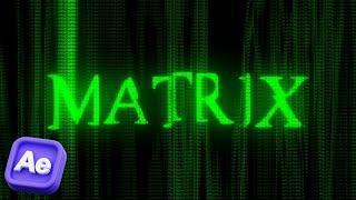 Matrix Text - After Effects Tutorial NO PLUGINS