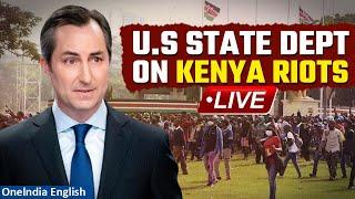 Kenya Protests Live U.S. State Dept. Voices Concern Over the Situation As Riots Engulf Nairobi