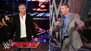 Mr. McMahon puts Shane McMahon in charge of Raw for the night Raw April 4 2016