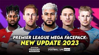 V1 PREMIER LEAGUE MEGA FACEPACK NEW UPDATE  SIDER AND CPK  PES 2021 & FOOTBALL LIFE 2023