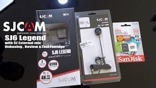 SJCAM SJ6 Legend with SJCAM external Microphone Unboxing Review and Test Footage INDIA