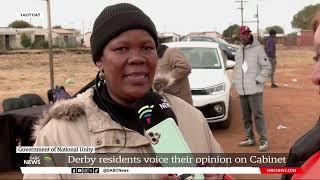 GNU  Derby residents in the North West voice their opinion on imminent cabinet announcement