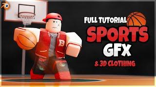 How to make a Roblox Sports GFX  3D-Clothing PBR Textures Blender 2.9