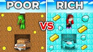 Poor Mikey Cave vs JJ Rich Cave in Minecraft  - Maizen