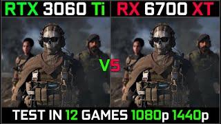 RTX 3060 Ti vs RX 6700 XT  Test in 12 Latest Games  1080p 1440p