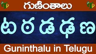 ట ఠ డ ఢ ణ గుణింతాలు  Ta Tta Da Dda Nna guninthalu  How to write Telugu guninthalu  @TeluguVanam ​