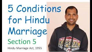 Essential Conditions for Hindu Marriage Section 5 Hindu Marriage Act 1955 Part 3