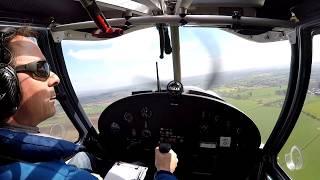 Ikarus C42 Challenging third solo at Shobdon