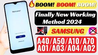 Finally Samsung A40A50A70A01A02A04A03 FRP Bypass Without Pc 2024  Google Account Unlock 100%