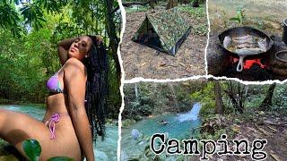 Camping directly beside the Twin Sister Waterfall in Jamaica with @anthonyspearfishingja  - Day 1