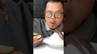 #mukbang Nasi satu piring penuhsambal terasi