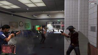 GTA 5 - Police Station Cartel Massacre + Ten Star Escape