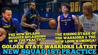 GOLDEN STATE WARRIORS NEW SQUAD 1ST PRACTICE  SPLASH BUDDIES SPLASHING 3S IN THE PRACTICE