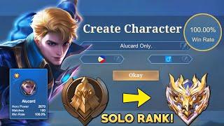 100% WIN RATE FROM WARRIOR TO MYTHIC SOLO RANK - ALUCARD ONLY  hardest challenge