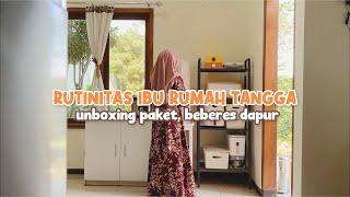 RUTINITAS IBU RUMAH TANGGA  unboxing paket beberes dapur