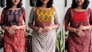 AJRAKH PRINT AND GEORGETTE KURTI COLLECTION