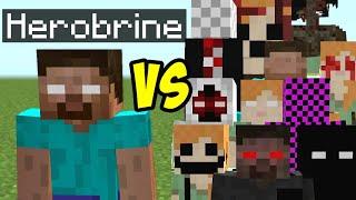 Herobrine vs all Сreepypasta mobs in minecraft