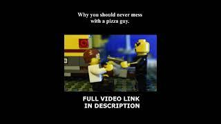 Why you should never mess with a pizza guy. #shorts #lego #stopmotion