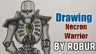 Drawing Necron Warrior Warhammer 40k #drawing #fypシ #art #fanart #warhammer40k #facts