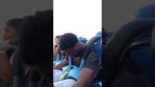 Dude Keeps Passing Out & Screaming His Lungs Out On Roller Coaster