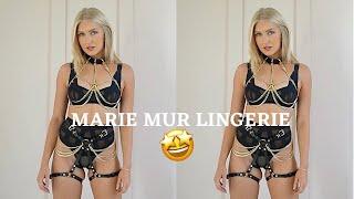 LINGERIE AND LEATHER TRY ON HAUL  MARIE MUR