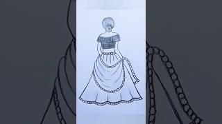 girl drawing  #drawing #girldrawing  How to draw girl with dress