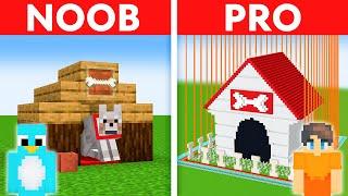 Minecraft NOOB vs PRO SAFEST DOG HOUSE BUILD CHALLENGE TO PROTECT MY DOG