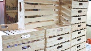 Simple Wooden Crates for PotatoVegetable Storage