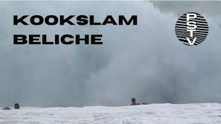 Surfer gets slammed by big wave gets rejected. Beliche Sagres