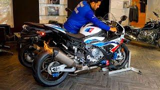 BMW M1000RR Exhaust Sound *Loud Akrapovic Exhaust System* FLAME SPITTER 