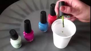 Simple nails water marble art 