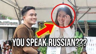 Belarusian girls Reaction when Filipino guy talked in Russian  