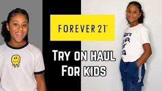 FOREVER21 Clothing Haul For Kids  Try on Haul  Girls  Preteens  Size 1314