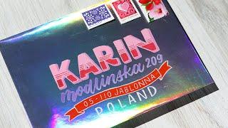 Karin Pigment DecoBrush Markers on a Holographic Envelope + First Impressions