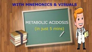 METABOLIC ACIDOSIS MADE EASY WITH MNEMONICS & VISUALS in 5 mins