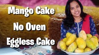 Mango Cake - Eggless Mango Cake without Oven