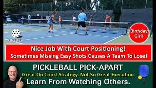 Pickleball Very Good Players But One Thing Went Wrong For One Team. What Was It?