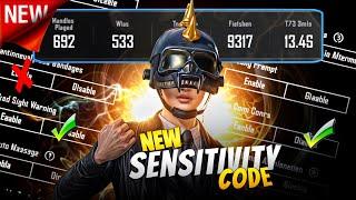 BGMI BEST  SENSITIVITY SETTINGS  BGMI SENSITIVITY CODE TODAY  BGMI ZERO RECOIL SENSITIVITY CODE