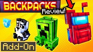 255+ BACKPACK VARIATIONS ADDON for Minecraft Bedrock Survival Players Review