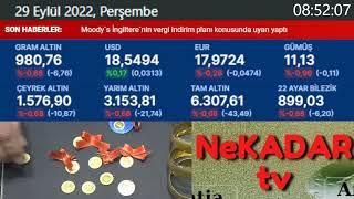 29 Eylül 2022 Canlı Altın Fiyatları Dolar Euro Döviz Emtia Gümüş Çeyrek Yarım Altın Ne KADAR