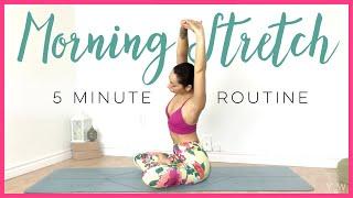 5 Minute Yoga Stretch  Morning Yoga For BEGINNERS In Just 5 MINUTES 