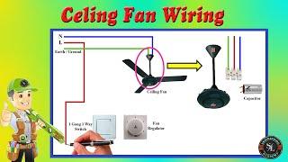 How to Wire Ceiling Fan and Fan Regulator  Ceiling Fan Connection  Fan Regulator Connection