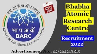 BARC Recruitment 2022  Latest Job Update  Apply Now  