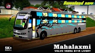 MAHALAXMI VOLVO B11R LIVERY • BUSSID • IBS GAMING • DOWNLOAD NOW • VOLVO VEERA B11R •